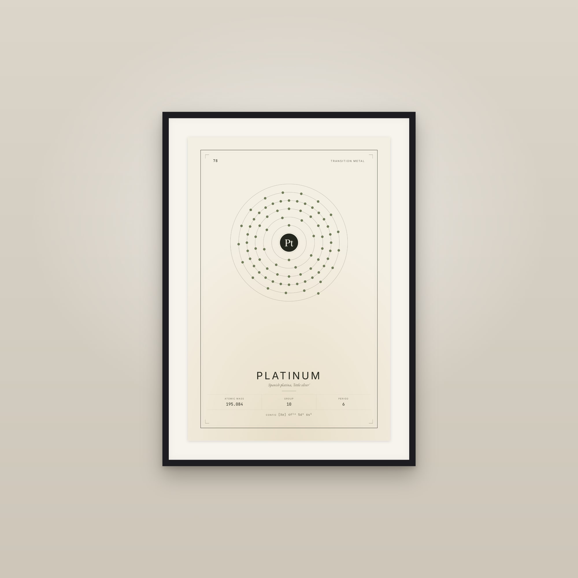 Platinum — Element No. 78