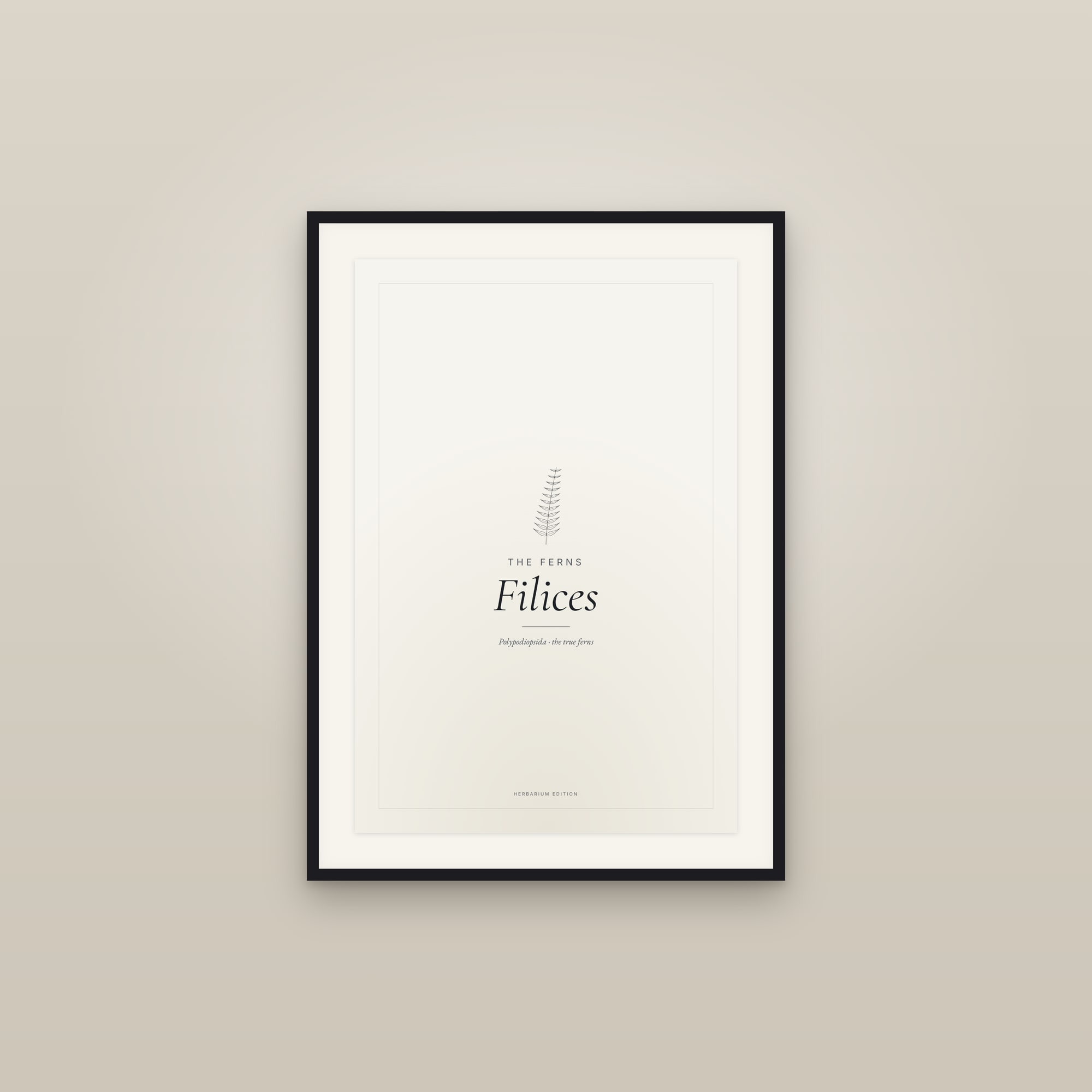 Filices — Typographic Botanical