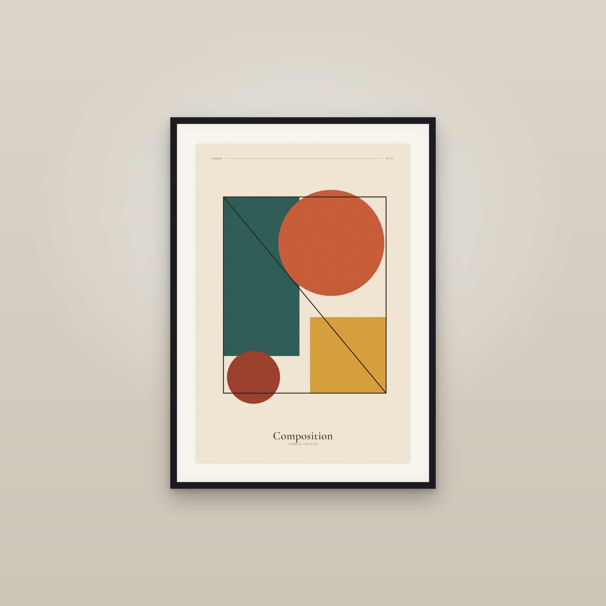 Composition — Ember · Geometric Print