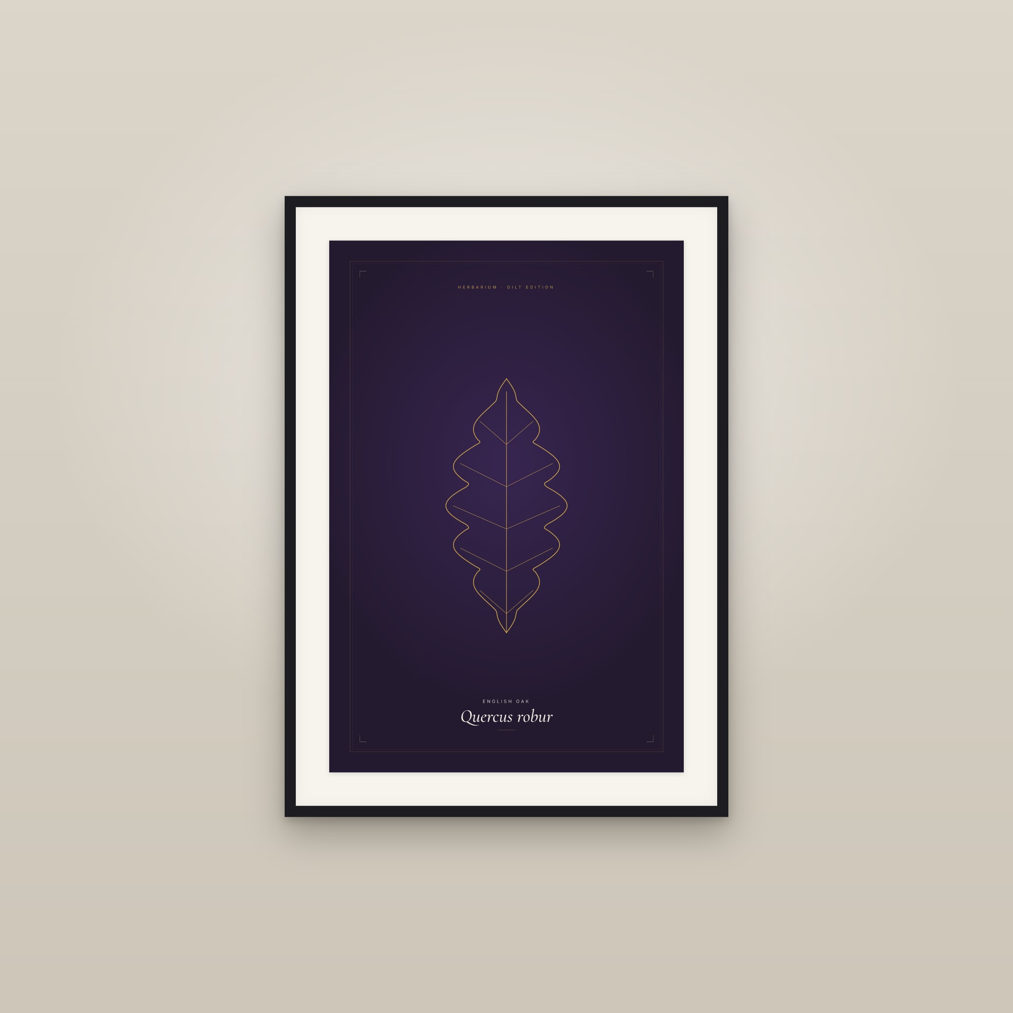 English Oak — Gilt Botanical