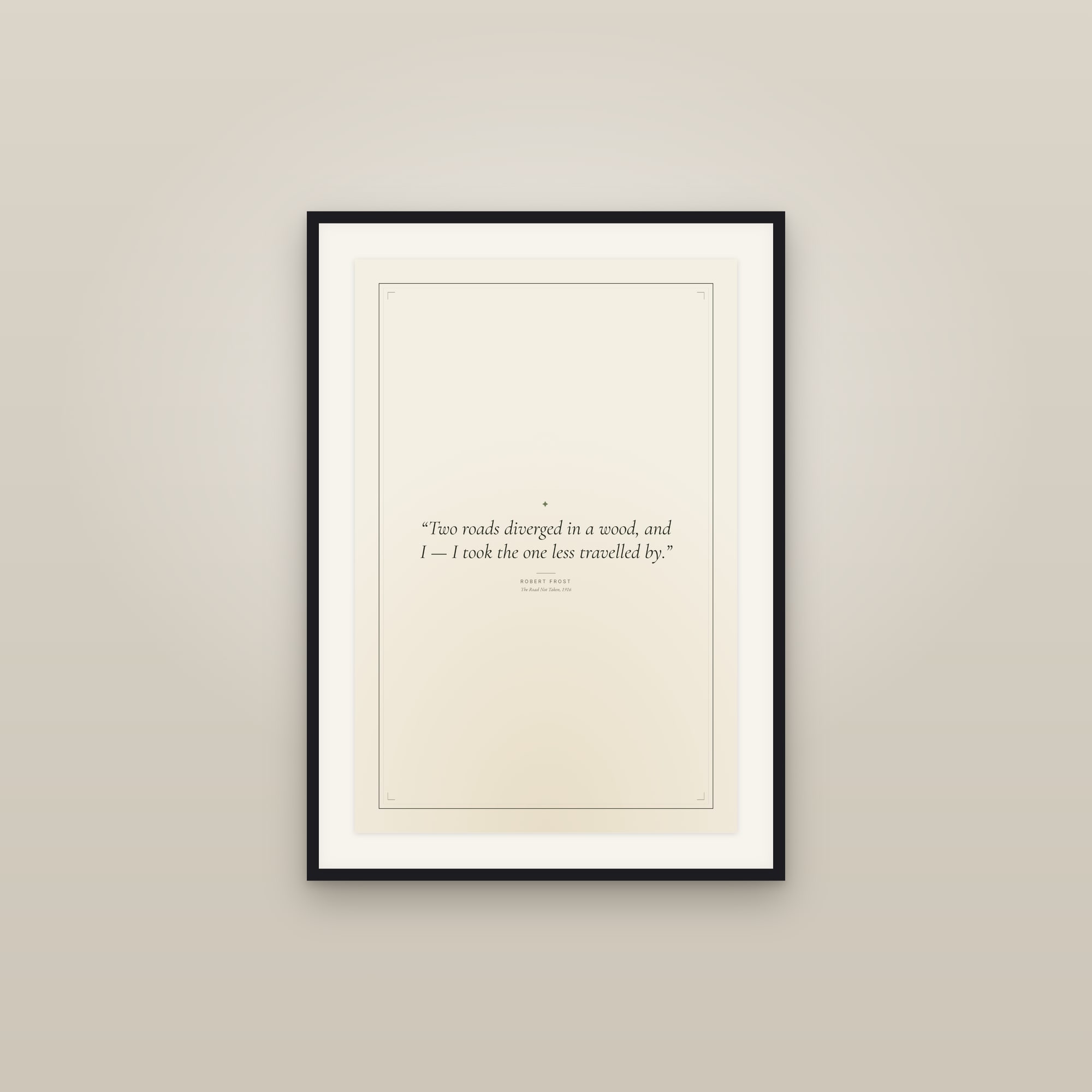 Robert Frost — Quote Print