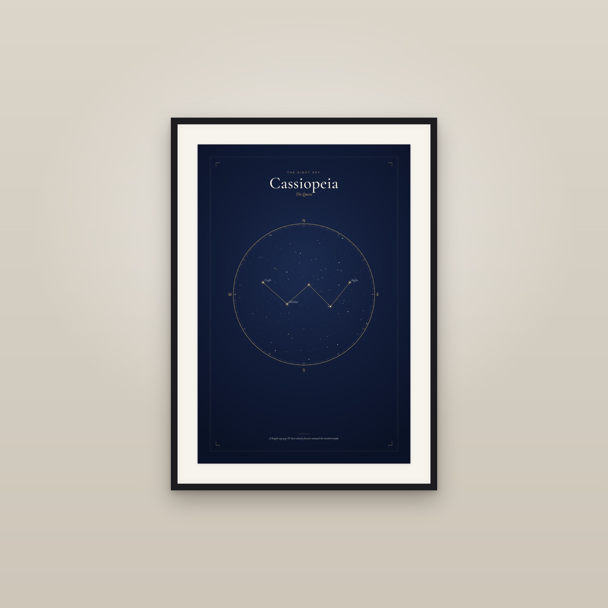 Cassiopeia — Star Map